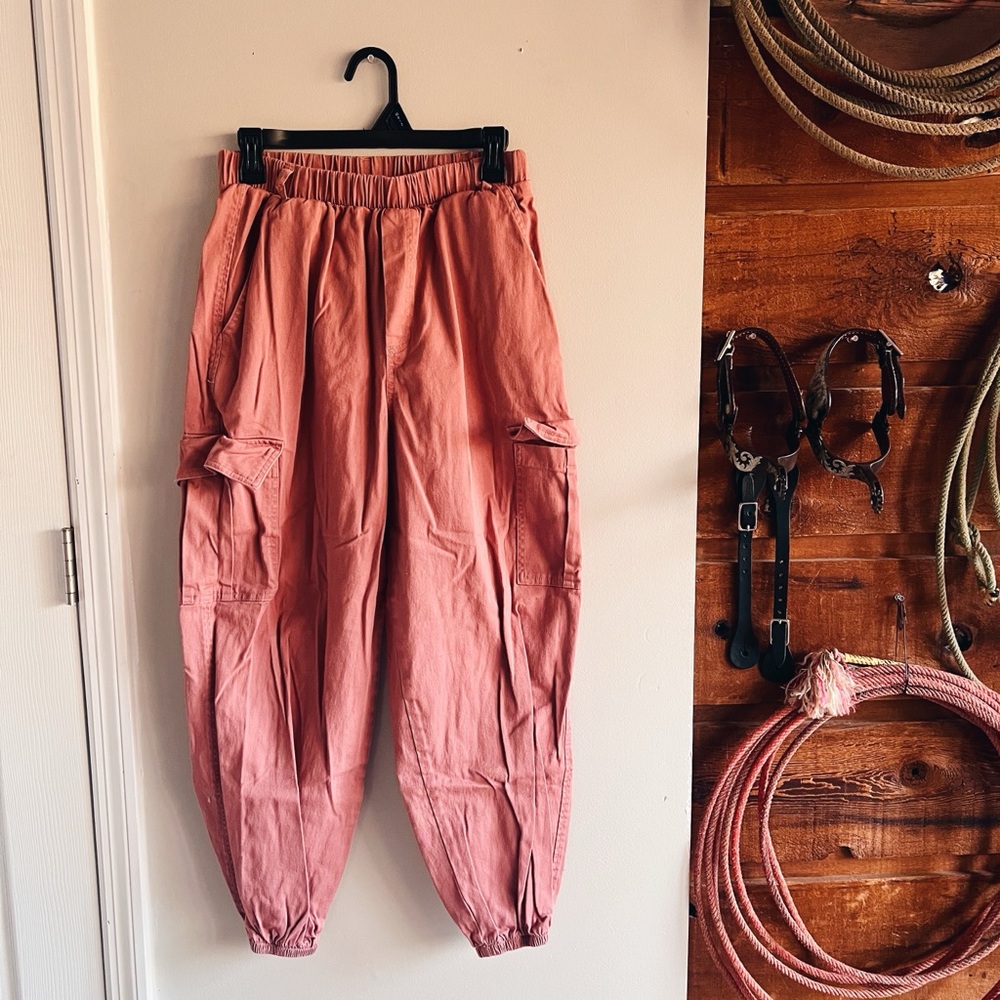 Pink Parachute Cargo Pants